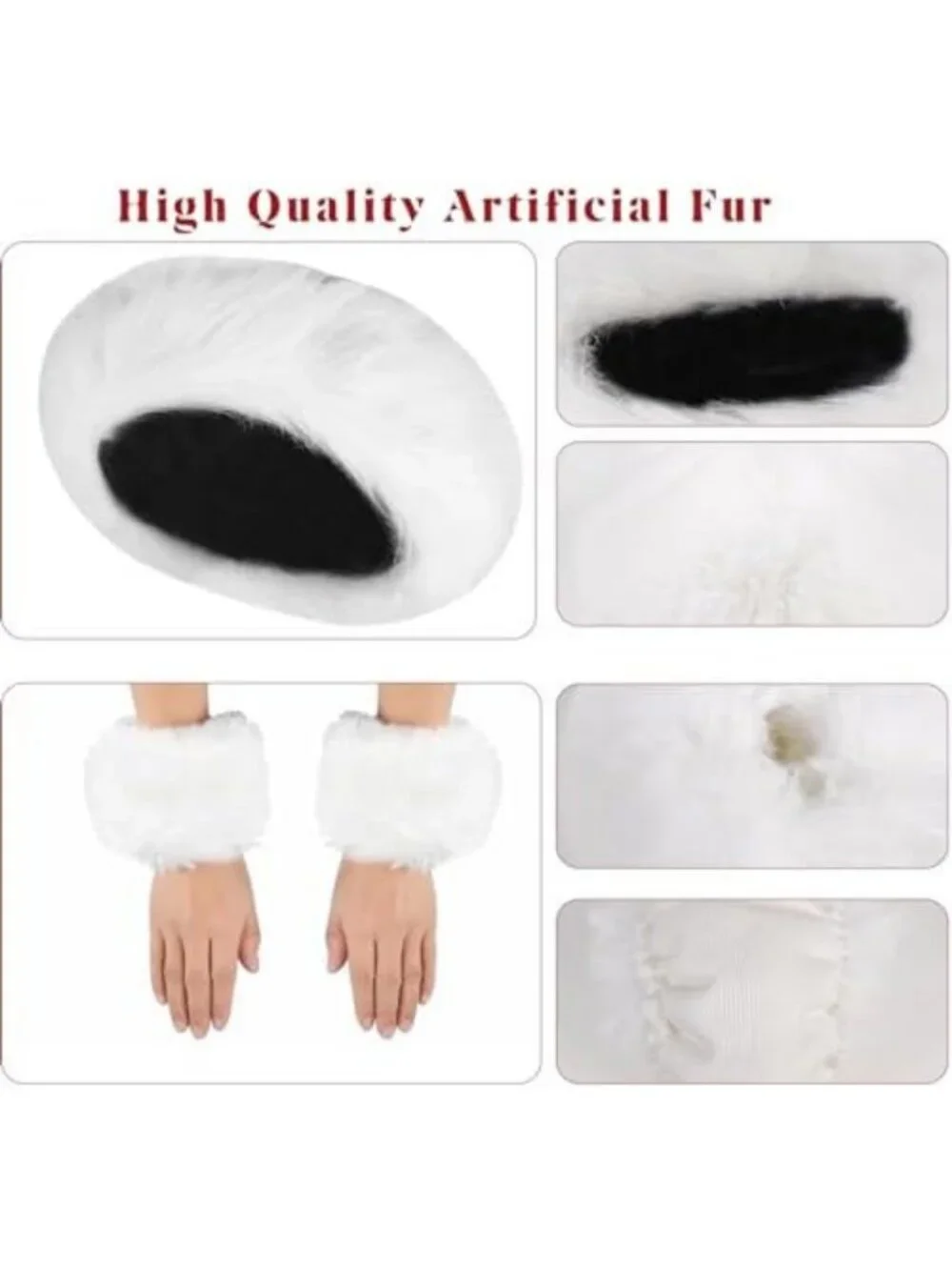 Cozy Fuzzy Fur Leg Warmers Set - 3 Pcs Winter Boot Cuffs & Headband for Women